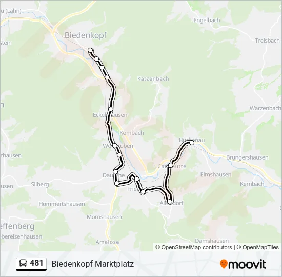481 Bus Line Map