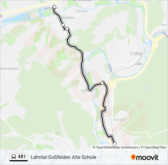 481 Bus Line Map