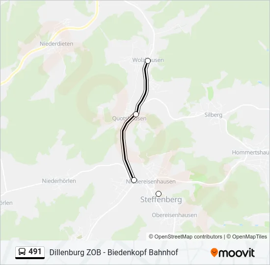 491 Bus Line Map