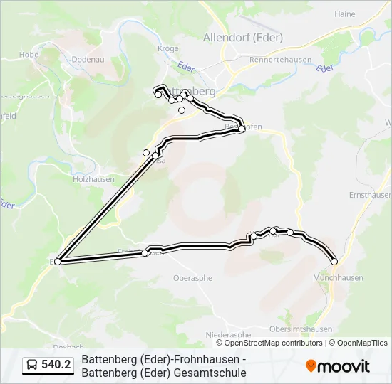 540.2 Bus Line Map