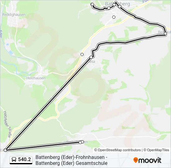 540.2 Bus Line Map