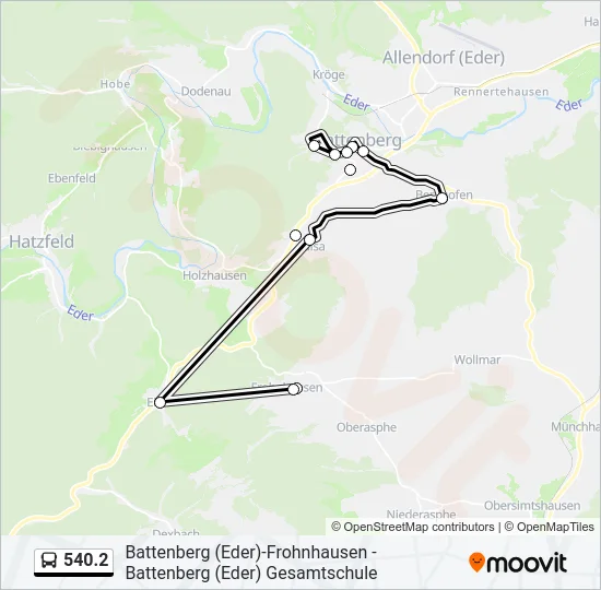 540.2 Bus Line Map