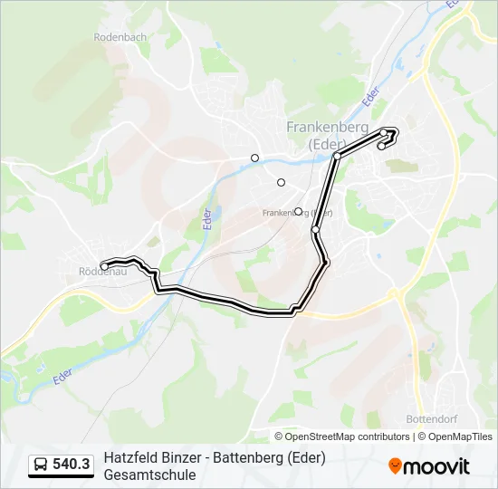 540.3 Bus Line Map
