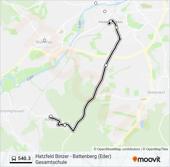 540.3 Bus Line Map