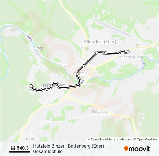 540.3 Bus Line Map