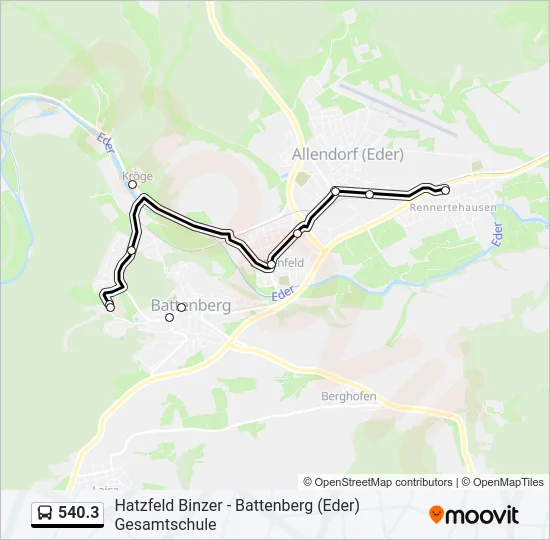 540.3 Bus Line Map
