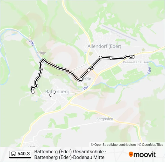 540.3 Bus Line Map