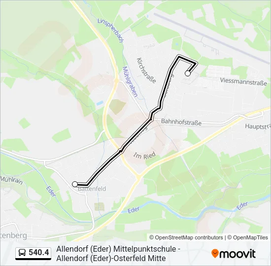 Автобус 540.4: карта маршрута