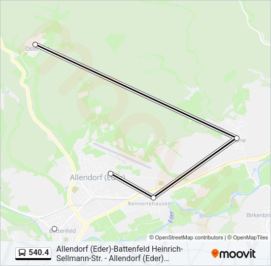 540.4 Bus Line Map