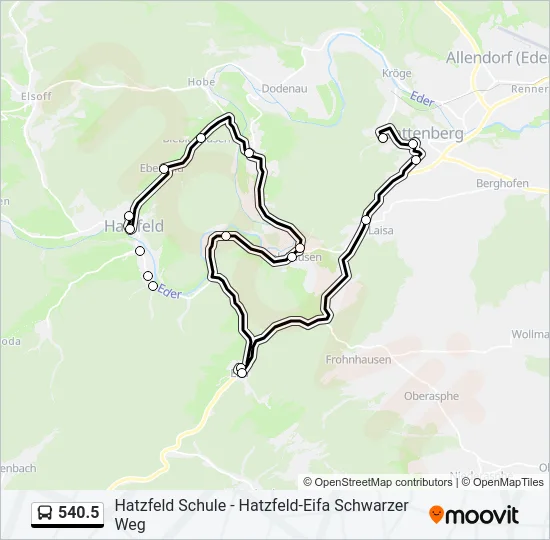 540.5 Bus Line Map
