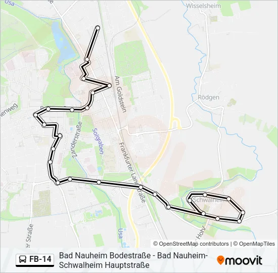 FB-14 Bus Line Map
