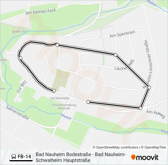 FB-14 Bus Line Map