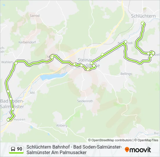 90 Bus Line Map