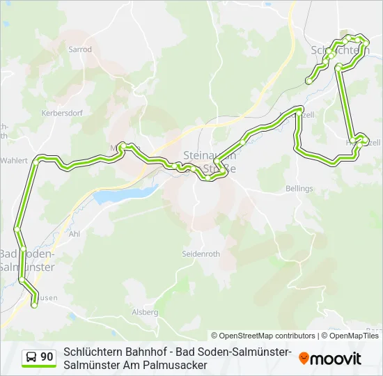 90 Bus Line Map