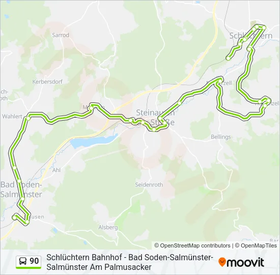 90 Bus Line Map