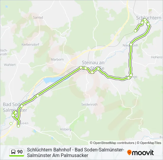 90 Bus Line Map