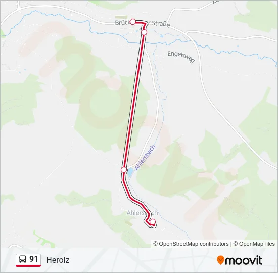 91 Bus Line Map