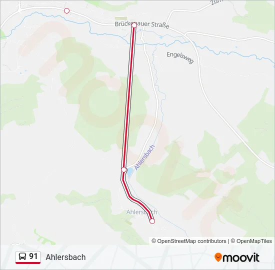 91 Bus Line Map