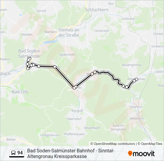 94 Bus Line Map