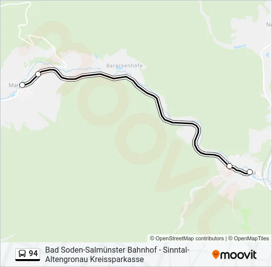 94 Bus Line Map