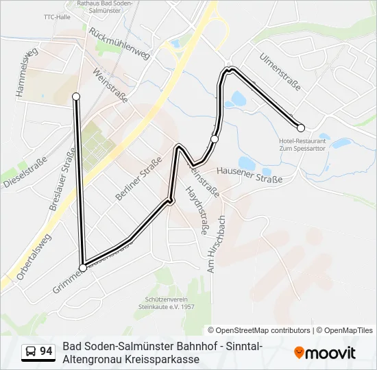 94 Bus Line Map