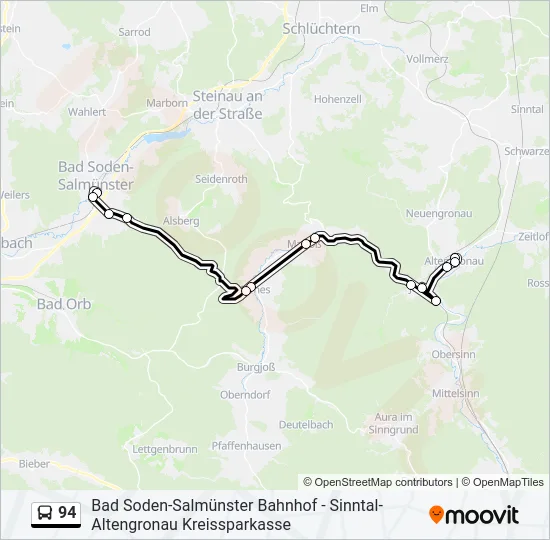 94 Bus Line Map