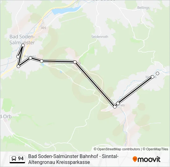 94 Bus Line Map