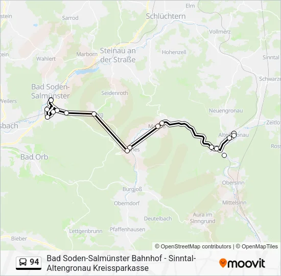 94 Bus Line Map