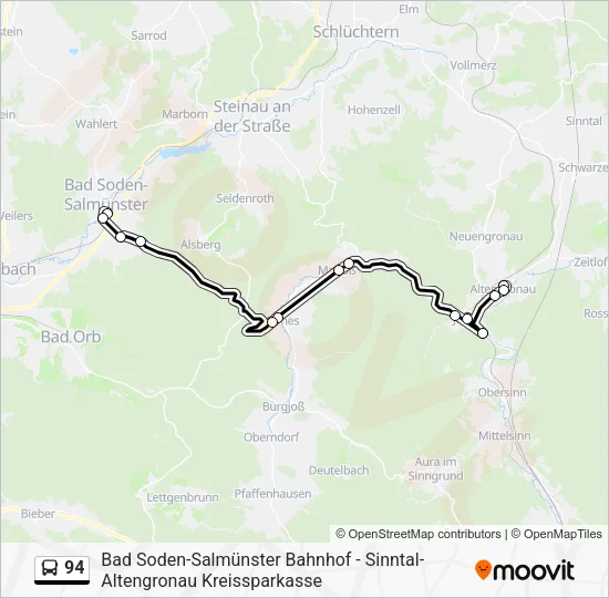 94 Bus Line Map