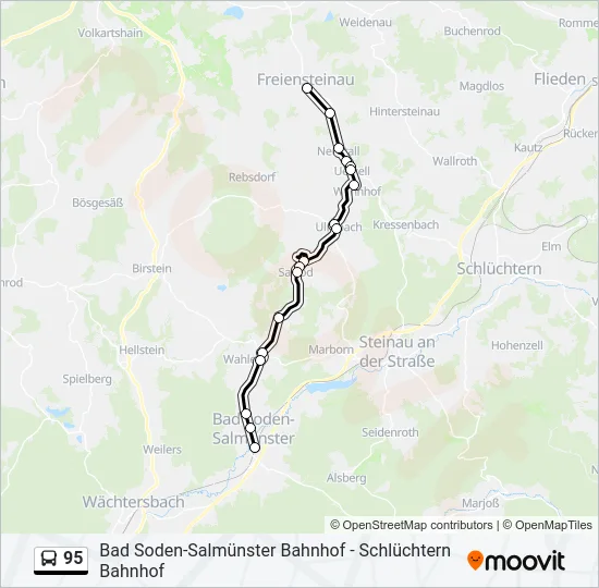 95 Bus Line Map