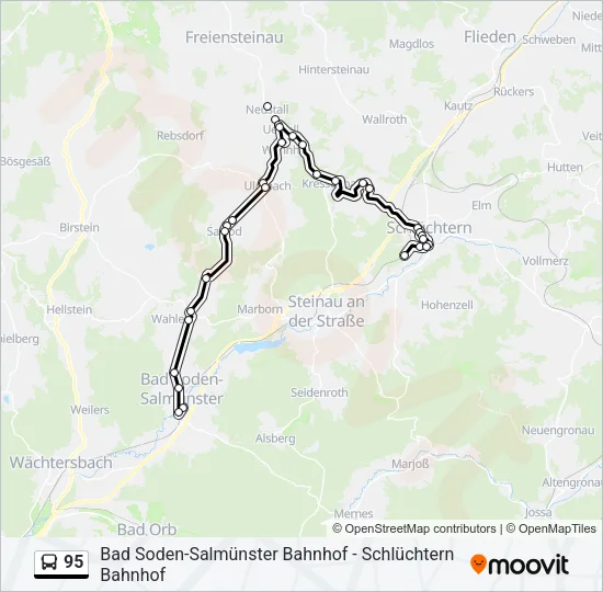 95 Bus Line Map