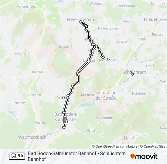 95 Bus Line Map