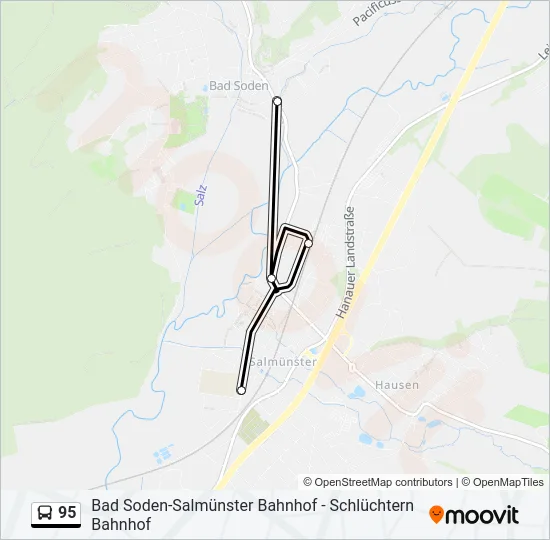 95 Bus Line Map