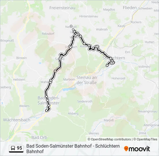 95 Bus Line Map