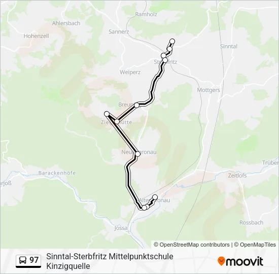 97 Bus Line Map