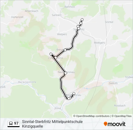 97 Bus Line Map
