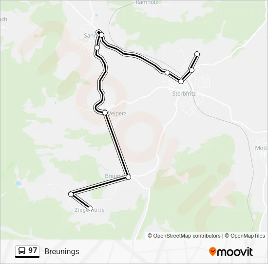 97 Bus Line Map