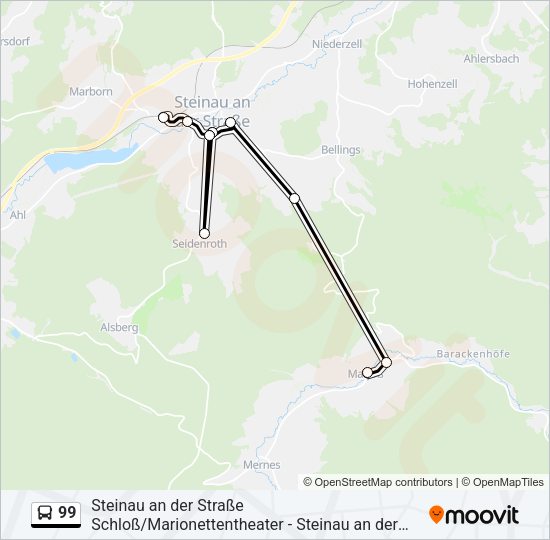 99 Bus Line Map