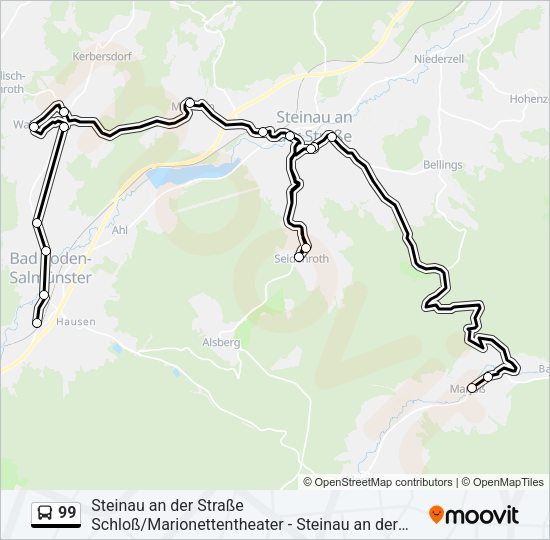 99 Bus Line Map