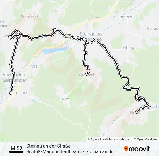 99 Bus Line Map