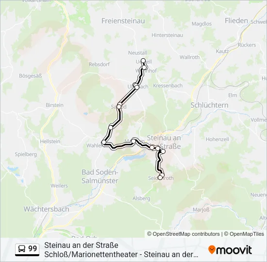 99 Bus Line Map