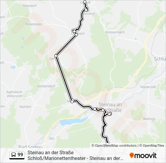 99 Bus Line Map