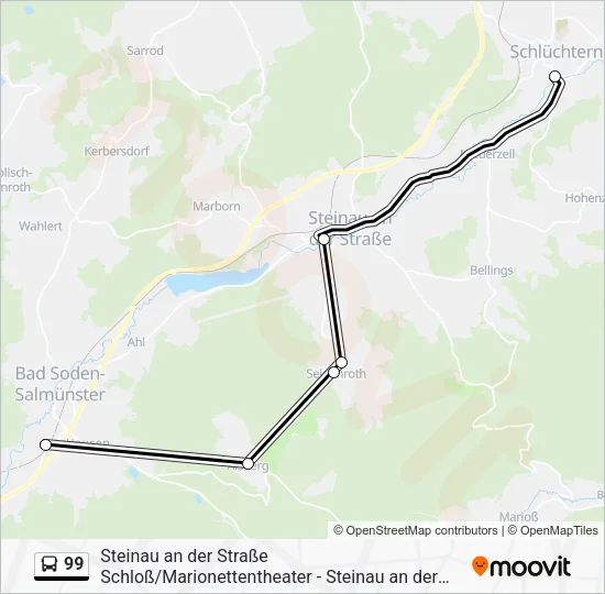99 Bus Line Map