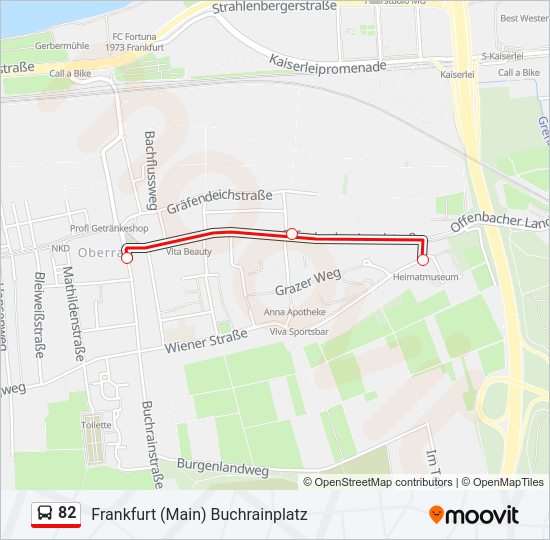 82 Bus Line Map