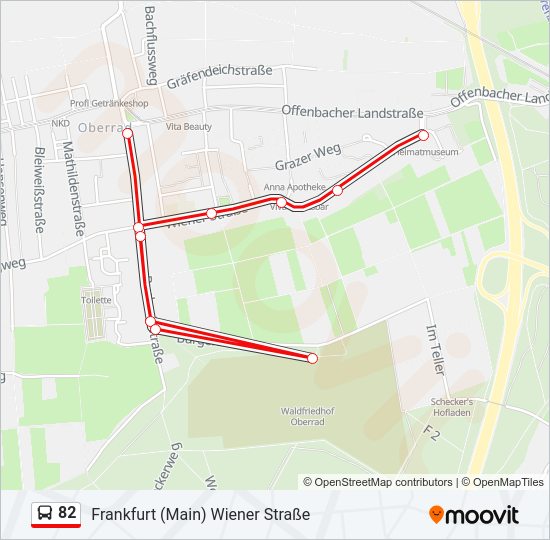82 Bus Line Map