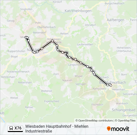 X76  Line Map