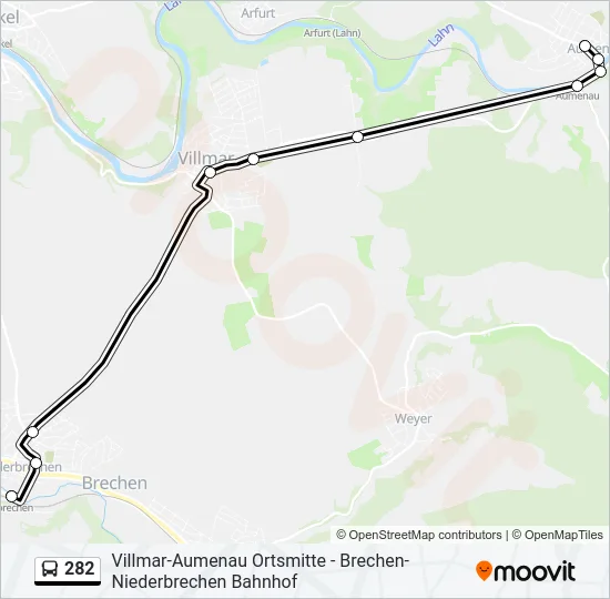 282 Bus Line Map