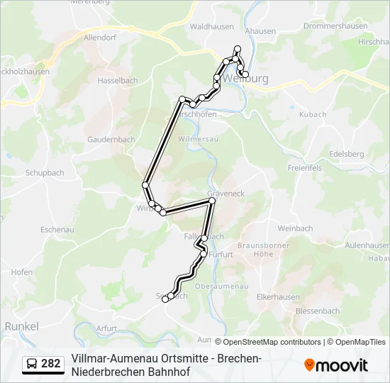 282 Bus Line Map