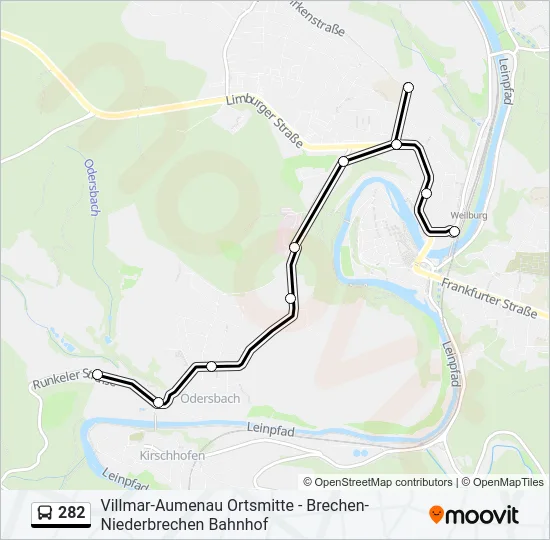 282 Bus Line Map