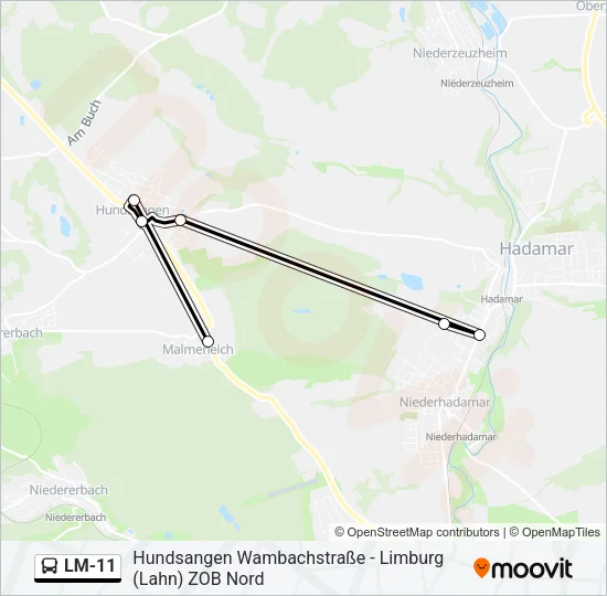 Buslinie LM-11 Karte